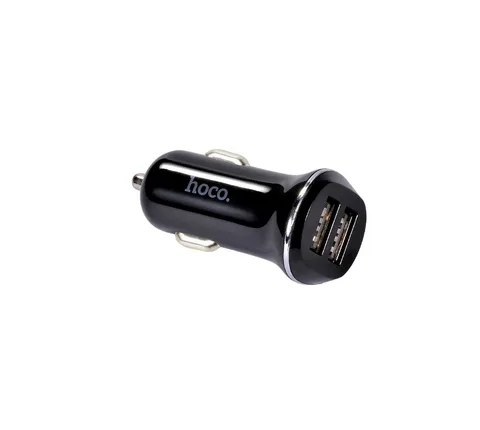 Автомобільний зарядний пристрій Hoco Double Ported Car Charger (Z1) Black