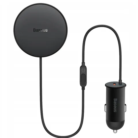 Автомобільний зарядний пристрій (автотримач) Baseus CW01 Magnetic Wireless Charging Car Mount 40W (SUCX040101) Black