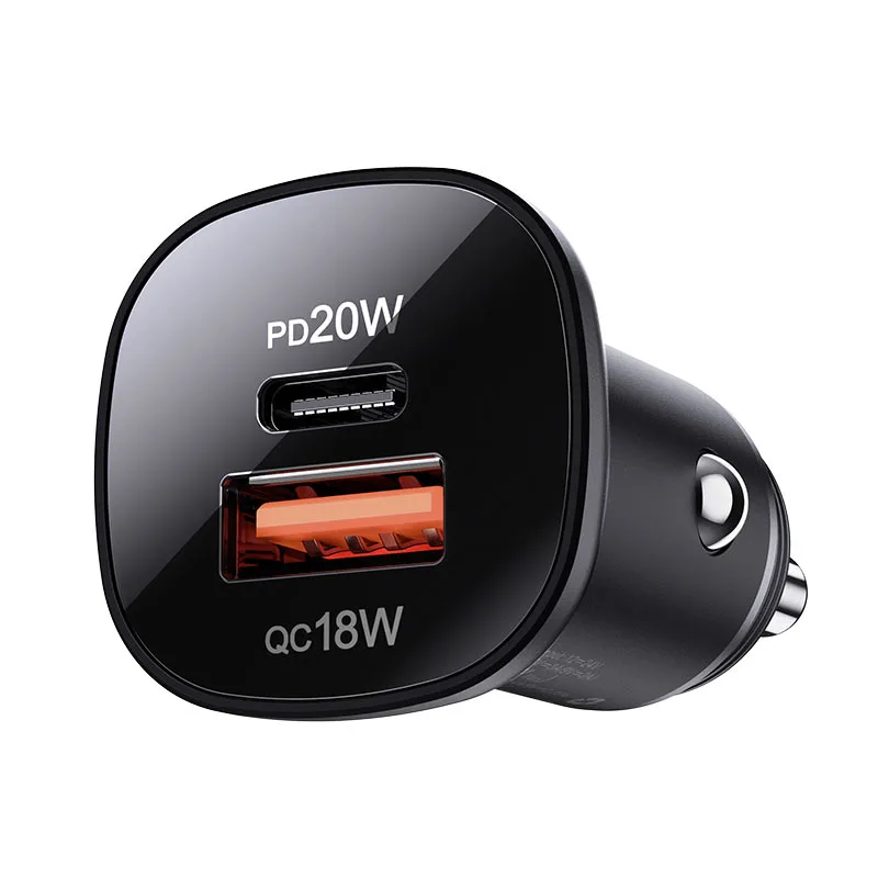 Автомобильное зарядное устройство Acefast B1 Mini 38W (USB-C+USB-A) Dual-Port Metal Car Charger (AFB1B) — фото 3