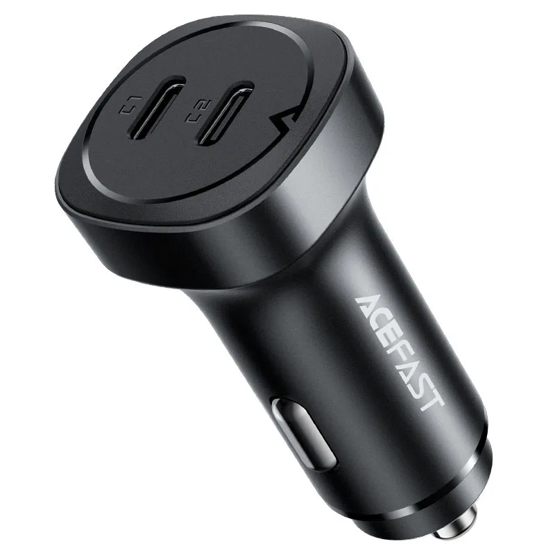 Автомобильное зарядное устройство Acefast B2 72W Dual USB-C Metal Car Charger (AFB2B) — фото 2