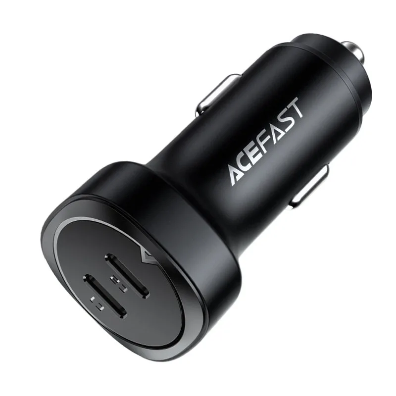 Автомобильное зарядное устройство Acefast B2 72W Dual USB-C Metal Car Charger (AFB2B) — фото 3