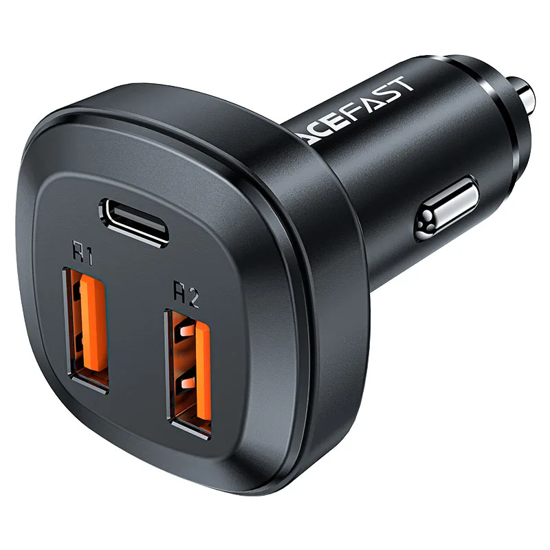 Автомобильное зарядное устройство Acefast B9 66W (2USB-A+USB-C) Three Port Metal Car Charger (AFB9) — фото 2
