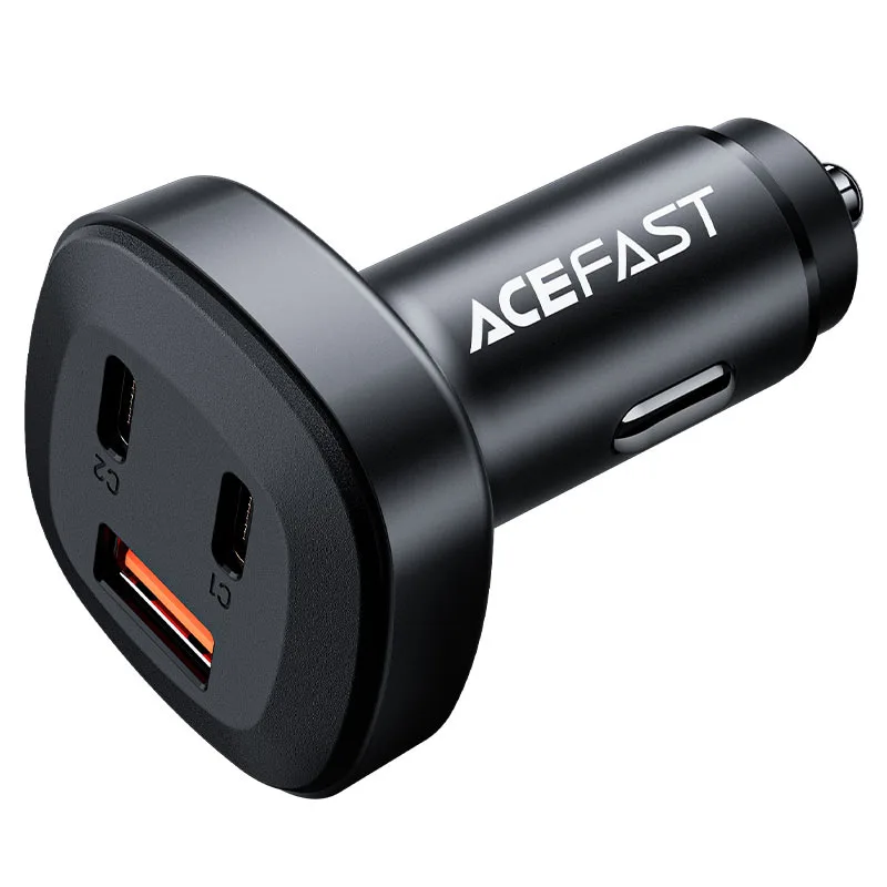 Автомобильное зарядное устройство Acefast B3 66W (USB-C+USB-C+USB-A) Three-Port Metal Car Charger (AFB3B) — фото 2