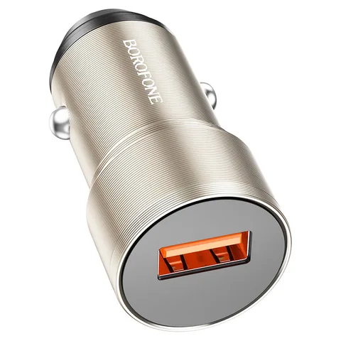 Автомобільний зарядний пристрій Borofore BZ19A Wisdom Single Port QC3.0 Car Charger (BZ19AG) Gold