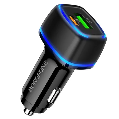 Автомобільний зарядний пристрій Borofore BZ14A Mercury PD20W+QC3.0 (BZ14AB) Black