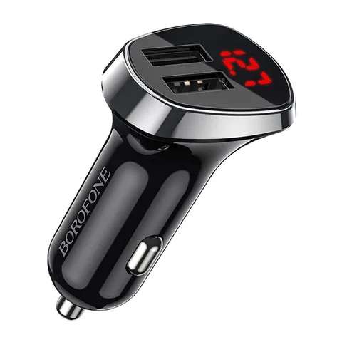 Автомобільний зарядний пристрій Borofore BZ15 Auspicious Dual Port Digital Display Car Charger