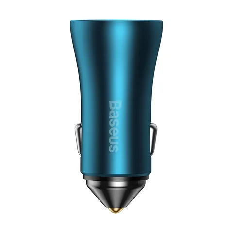Автомобільний зарядний пристрій Baseus Golden Contactor Pro Dual Fast Charger Car Charger C+C 40W (CGJP000003) Blue