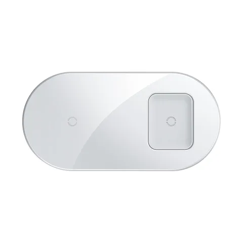 Беспроводная зарядка Baseus Simple 2in1 Wireless Charger 18W Max For Phones + Pods (Qi) (WXJK-02) White