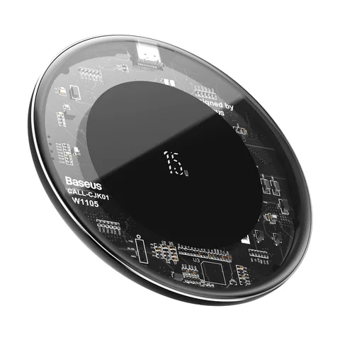 Беспроводная зарядка Baseus Simple Wireless Charger 15W (WXJK-BA02) Transparent