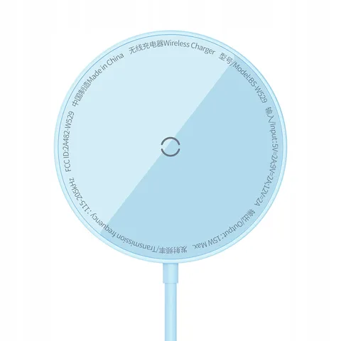 Беспроводная зарядка Baseus Simple Mini3 Magnetic Wireless Charger 15W Dusty (CCJJ040303) Galaxy Blue