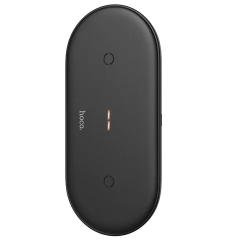 Беспроводная зарядка CW23 dual power wireless fast charger Black