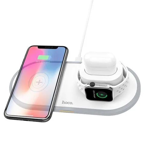 Беспроводная зарядка CW21 Wisdom 3-in-1 wireless charger White