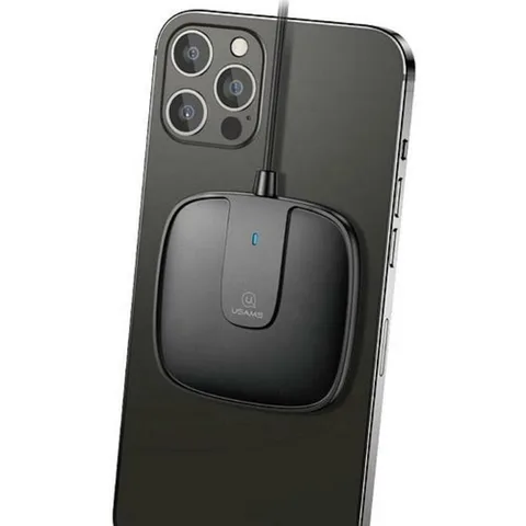 Беспроводное зарядное устройство для Usams US-CD153 Ultra-thin Magnetic Fast Wireless Charger With Cable Black