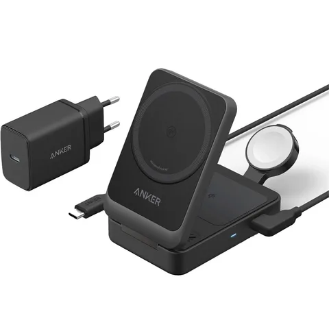 Док-станция Anker Magsafe MagGo 3-in-1 Qi2 15W 40W USB-C Charger (A2918) Black