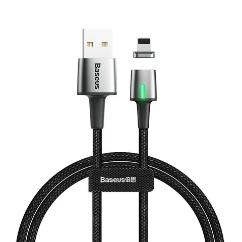 Кабель Baseus Zinc Fabric Magnetic Lightning 2m (CALXC-B01) Black