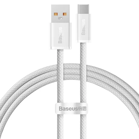 Кабель Baseus Dynamic Series Fast Charging Data Cable USB to Type-C 100W 1m (CALD000602) White
