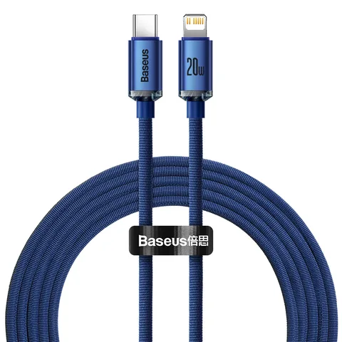 Кабель Baseus Crystal Shine Series Fast Charging Data Cable Type-C to iP 20W 2m (CAJY000303) Blue