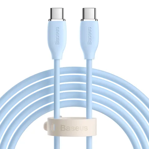 Кабель Baseus Jelly Liquid Silica Gel Fast Charging Data Cable Type-C to Type-C 100W 2m (CAGD030103) Blue