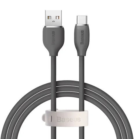 Кабель Baseus Jelly Liquid Silica Gel Fast Charging Data Cable USB to Type-C 100W 1.2m (CAGD010001) Black
