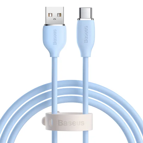 Кабель Baseus Jelly Liquid Silica Gel Fast Charging Data Cable USB to Type-C 100W 1.2m (CAGD010003) Blue