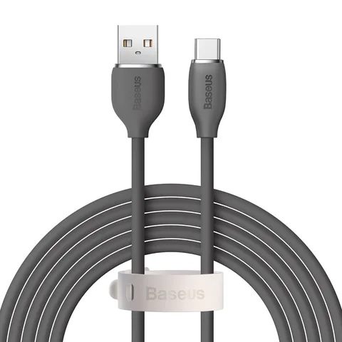 Кабель Baseus Jelly Liquid Silica Gel Fast Charging Data Cable USB to Type-C 100W 2m (CAGD010101) Black