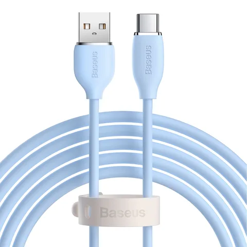 Кабель Baseus Jelly Liquid Silica Gel Fast Charging Data Cable USB to Type-C 100W 2m (CAGD010103) Blue