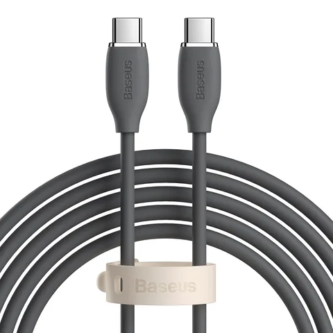 Кабель Baseus Jelly Liquid Silica Gel Fast Charging Data Cable Type-C to Type-C 100W 1.2m (CAGD030001) Black