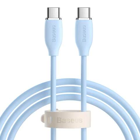 Кабель Baseus Jelly Liquid Silica Gel Fast Charging Data Cable Type-C to Type-C 100W 1.2m (CAGD030003) Blue