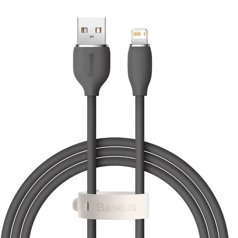 Кабель Baseus Jelly Liquid Silica Gel Fast Charging Data Cable USB to iP 2.4A 1.2m (CAGD000001) Black