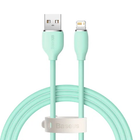 Кабель Baseus Jelly Liquid Silica Gel Fast Charging Data Cable USB to iP 2.4A 1.2m (CAGD000006) Green