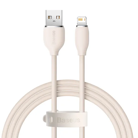 Кабель Baseus Jelly Liquid Silica Gel Fast Charging Data Cable USB to iP 2.4A 1.2m (CAGD000004) Pink