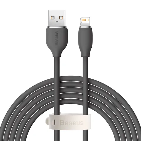 Кабель Baseus Jelly Liquid Silica Gel Fast Charging Data Cable USB to iP 2.4A 2m (CAGD000101) Black
