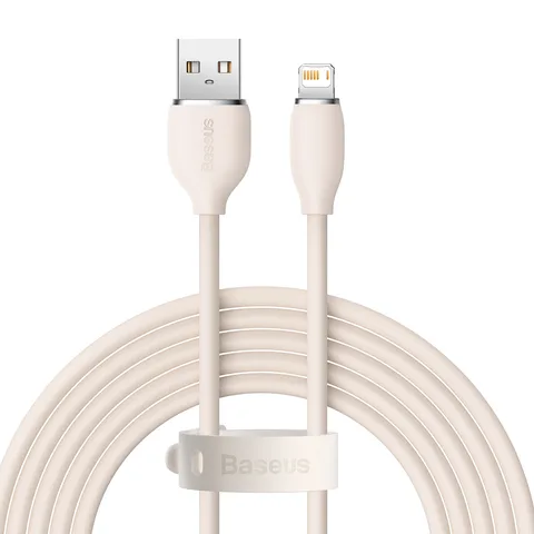 Кабель Baseus Jelly Liquid Silica Gel Fast Charging Data Cable USB to iP 2.4A 2m (CAGD000104) Pink