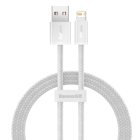 Кабель Baseus Dynamic Series Fast Charging Data Cable USB to iP 2.4A 1m (CALD000402) White