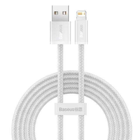 Кабель Baseus Dynamic Series Fast Charging Data Cable USB to iP 2.4A 2m (CALD000502) White