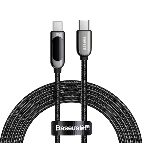Кабель Baseus Display Fast Charging Data Cable Type-C to Type-C 100W 2m (CATSK-C01) Black