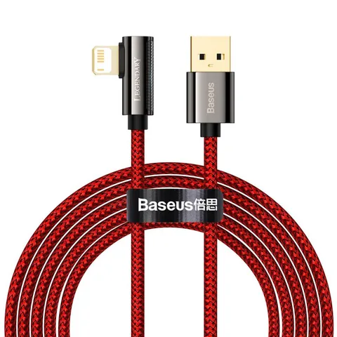 Кабель Baseus Legend Series Elbow Fast Charging Data Cable USB to iP 2.4A 2m (CACS000109) Red