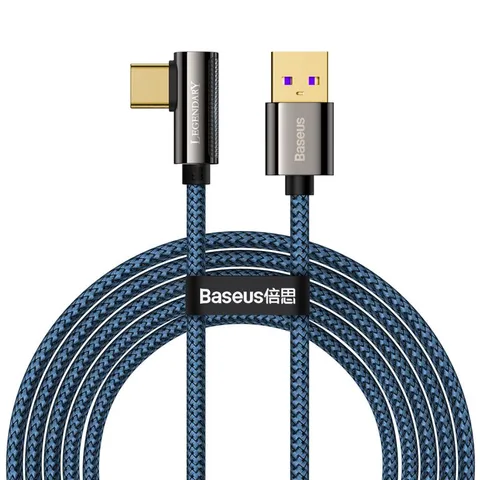 Кабель Baseus Legend Series Elbow Fast Charging Data Cable USB to Type-C 66W 2m (CACS000503) Blue