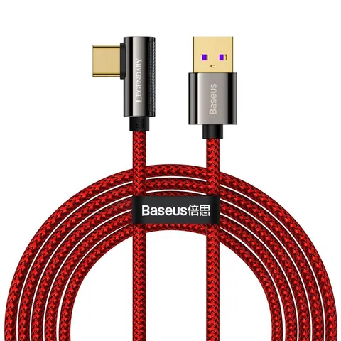 Кабель Baseus Legend Series Elbow Fast Charging Data Cable USB to Type-C 66W 2m (CACS000509) Red