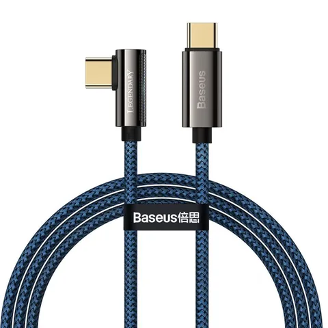 Кабель Baseus Legend Series Elbow Fast Charging Data Cable Type-C to Type-C 100W 1m (CACS000603) Blue