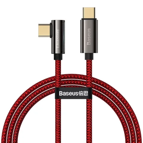 Кабель Baseus Legend Series Elbow Fast Charging Data Cable Type-C to Type-C 100W 1m (CACS000609) Red