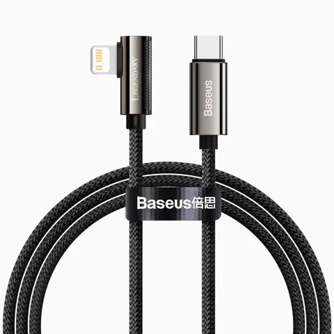 Кабель Baseus Legend Series Elbow Fast Charging Data Cable Type-C to iP PD 20W 1m (CATLCS-01) Black
