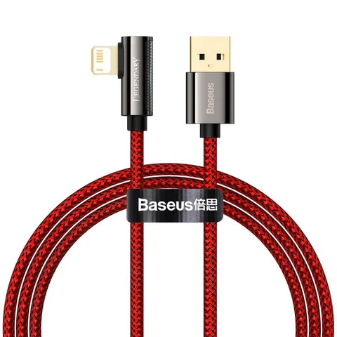 Кабель Baseus Legend Series Elbow Fast Charging Data Cable USB to iP 2.4A 1m (CACS000009) Red