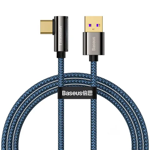 Кабель Baseus Legend Series Elbow Fast Charging Data Cable USB to Type-C 66W 1m (CACS000403) Blue