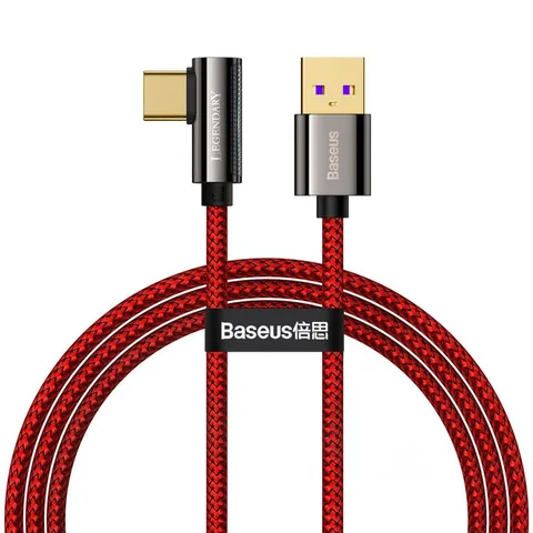 Кабель Baseus Legend Series Elbow Fast Charging Data Cable USB to Type-C 66W 1m (CACS000409) Red