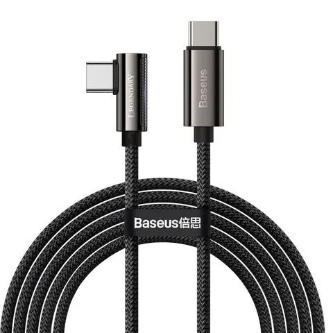 Кабель Baseus Legend Series Elbow Fast Charging Data Cable Type-C to Type-C 100W 2m (CATCS-A01) Black
