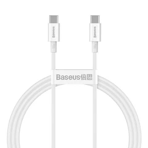 Кабель Baseus Superior Series Fast Charging Data Cable Type-C to Type-C 100W 1m (CATYS-B02) White