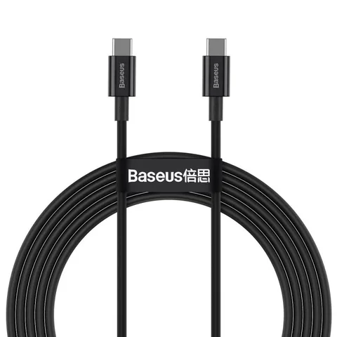 Кабель Baseus Superior Series Fast Charging Data Cable Type-C to Type-C 100W 2m (CATYS-C01) Black