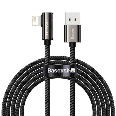 Кабель Baseus Legend Series Elbow Fast Charging Data Cable USB to iP 2.4A 2m (CALCS-A01) Black