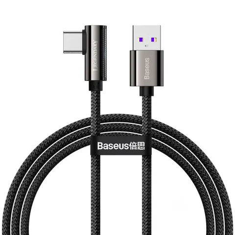 Кабель Baseus Legend Series Elbow Fast Charging Data Cable USB to Type-C 66W 1m (CATCS-B01) Black